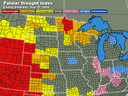 Northcentral Palmer Drought Index