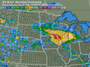 Northcentral 24 Hr Rainfall Estimate