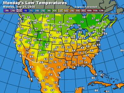 Tonight's Forecast Lows