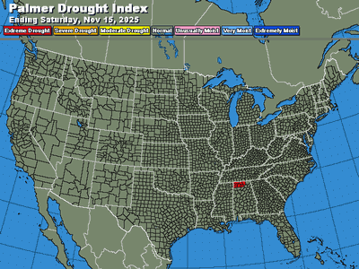 US Palmer Drought Index