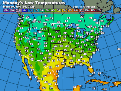 Tonight's Forecast Lows