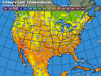 Tonight's Forecast Lows